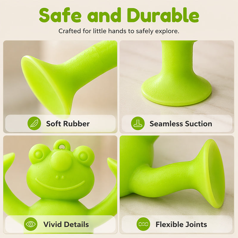 Educational Suction Cup Blocks Soft Animal Building Toys for Kids
