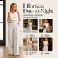 ⌛Limited-Time Offer-Women's High-Waisted Wide-Leg Pants with Contrast Trim