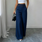⌛Limited-Time Offer-Women's High-Waisted Wide-Leg Pants with Contrast Trim