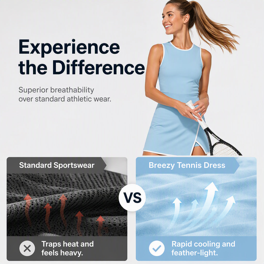 🎉🎉2026 Sale — Over 23,700 Sold!🎾 Breezy A-Line Tennis Dress – Breathable Sportswear ✨