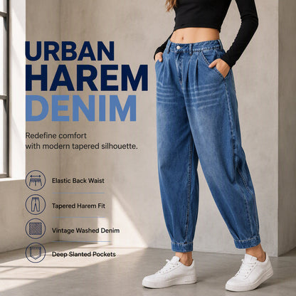 ⏰Last Day Sale 50% Off💃Women's High Waisted Harem Denim Pants