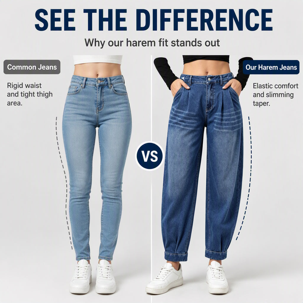 ⏰Last Day Sale 50% Off💃Women's High Waisted Harem Denim Pants