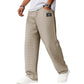 Minimalist Waffle Knit Loose Long Pants