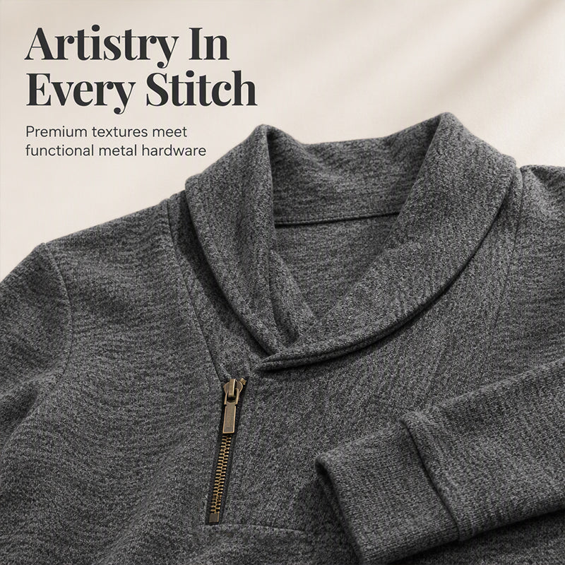 Women's Cowl Neck Sweatshirt with Zipper