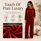 🌸Hot Sale 50% OFF💖Women's Velvet Long Sleeve Top & Wide-Leg Pants Set