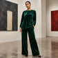 🌸Hot Sale 50% OFF💖Women's Velvet Long Sleeve Top & Wide-Leg Pants Set
