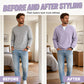 ✨ Timeless Comfort | Men's Textured Waffle Layered-Look Long-Sleeve Tee