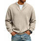 ✨ Timeless Comfort | Men's Textured Waffle Layered-Look Long-Sleeve Tee
