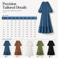 ✨ Timeless Elegance | Women's Flattering Ruffle-Hem Long-Sleeve Maxi Dress