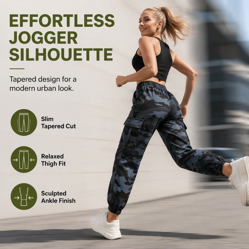 ✨ Easy Everyday Comfort | Women's Stretch Multi-Pocket Cargo Jogger Pants