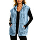 ⭐Trending Now⭐ Oversize Hooded Denim Vest – Utility Pockets & Relaxed Fit