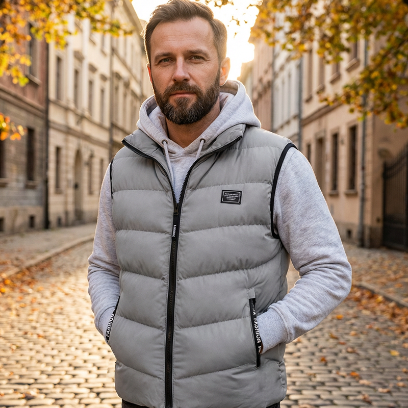 🦺 Warm Core, Easy Movement | Men's Padded Stand-Collar Vest ⚡ Free Shipping