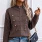 Women's Casual Double Zipper Sweater Jacket