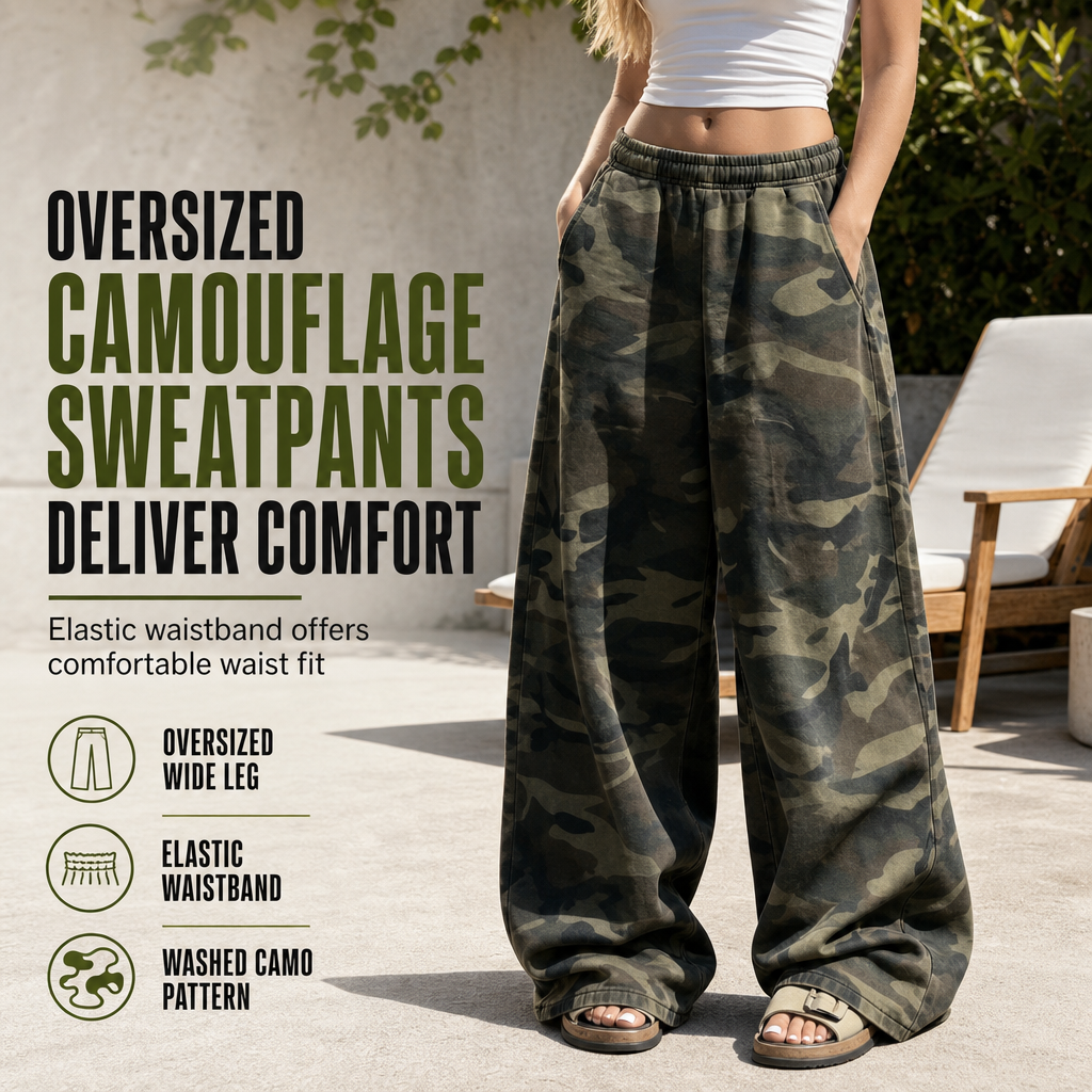 Women's Vintage Washed Wide-Leg Sweatpants