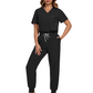 🩺 Breathable Comfort, Easy Movement | Women's Stretch Scrubs 2-Piece Set