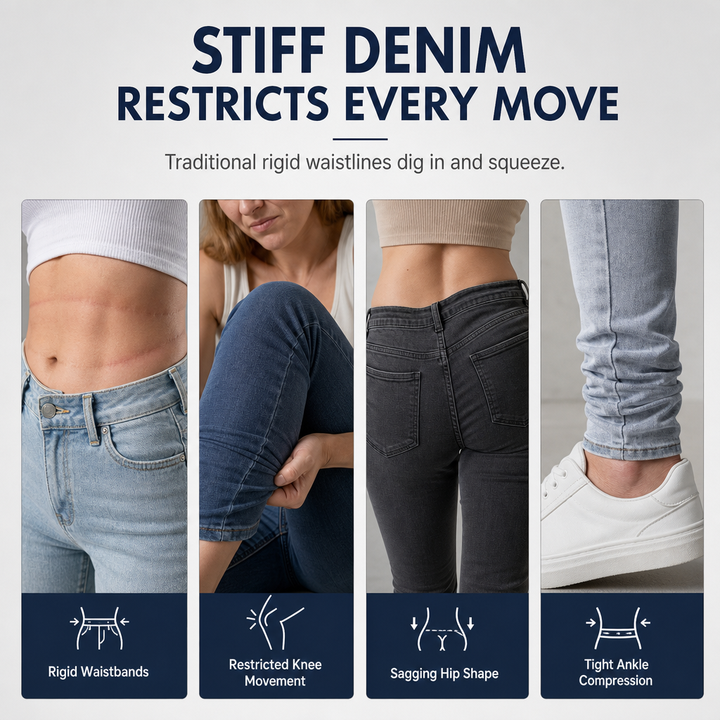 All-Day Comfort, Flattering Shape | High-Waisted Stretch Pencil Pants