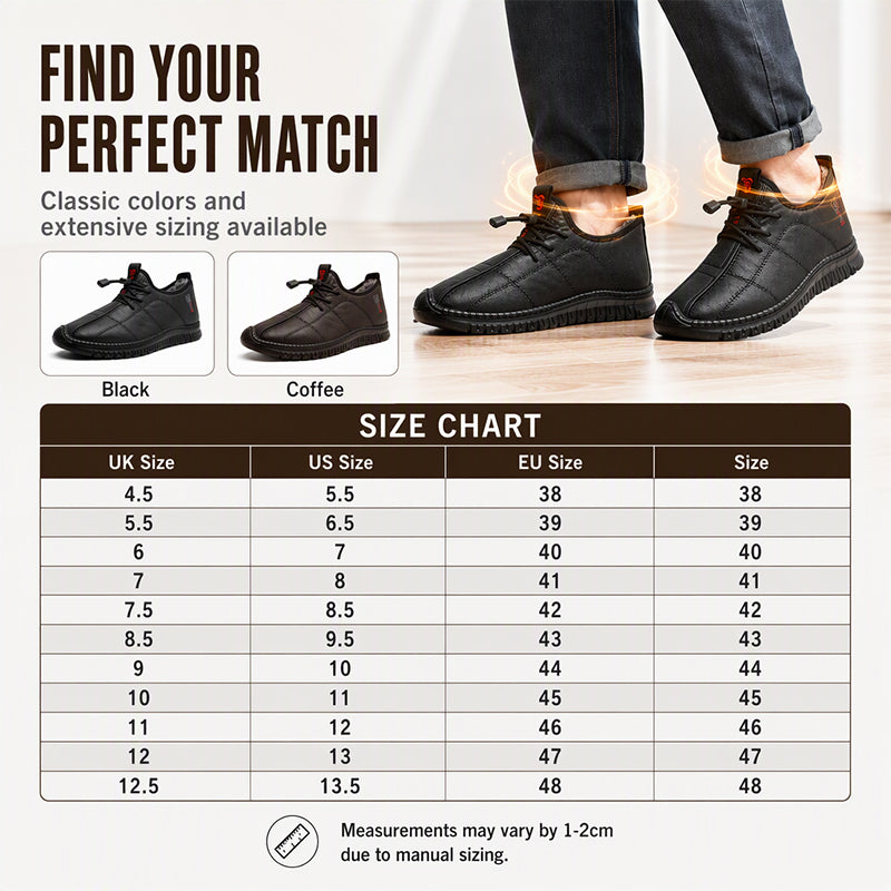 Men's Plush-Lined Non-Slip Walking Shoes