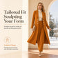⏰  💖Black Friday Mega Deal – 50% off!💖✨Women's Elegant Autumn 2 Piece Outfit Set with Retro Long Sleeve Coat and Simple Trousers