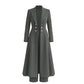 ⏰  💖Black Friday Mega Deal – 50% off!💖✨Women's Elegant Autumn 2 Piece Outfit Set with Retro Long Sleeve Coat and Simple Trousers