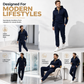 🧥 Men's 2 Piece Hoodie Set – Premium Jacquard Knit, Breathable & Always Cool