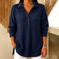Women's Waffle Knit Long Sleeve Top
