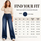 Women's High Waist Thermal Wide-Leg Jeans